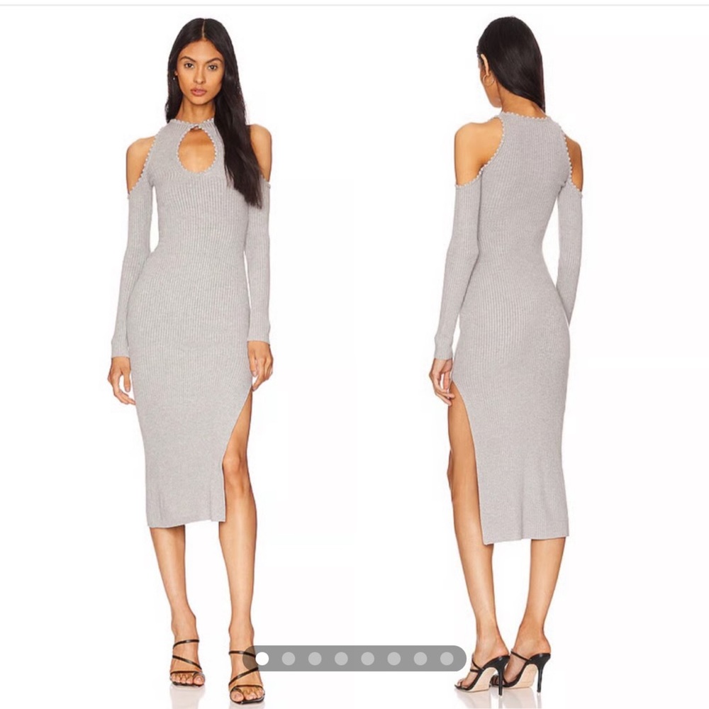 MAJORELLE grey knit dress